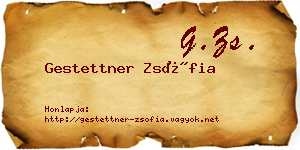 Gestettner Zsófia névjegykártya