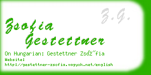 zsofia gestettner business card